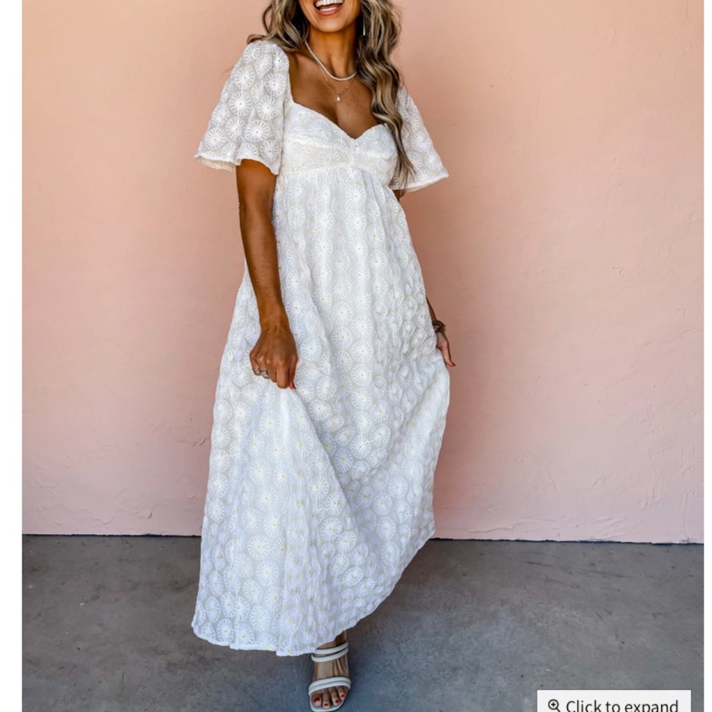 Floral Embroidered Midi Dress